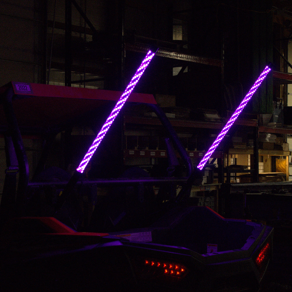 1 Pair of Punisher Series Whip Lights, RBGW Color