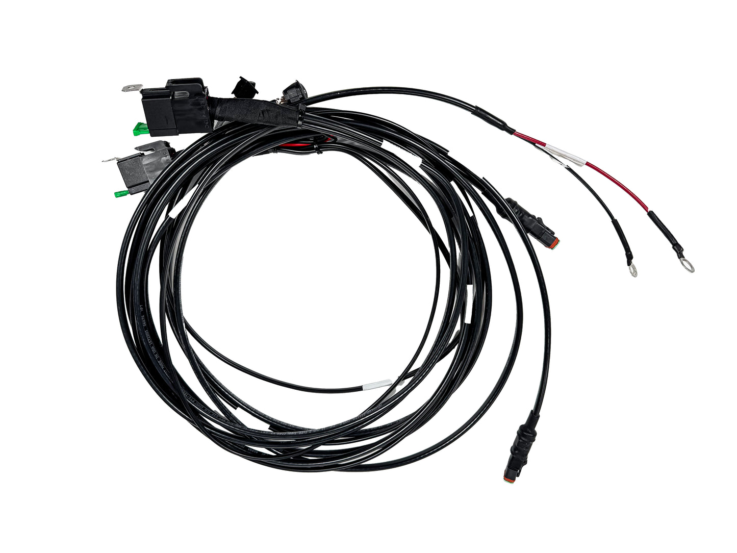 Rock Light Dual Relay, Dual Switched Battery Power Harness 12awg