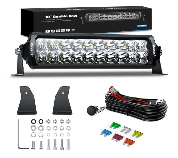 26" 260w HD Series, White, Straight, Double Row LED Light Bar