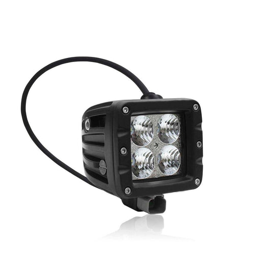 2" Square HD Series LED Flood Pattern Pod Light, Work Light, IP69k