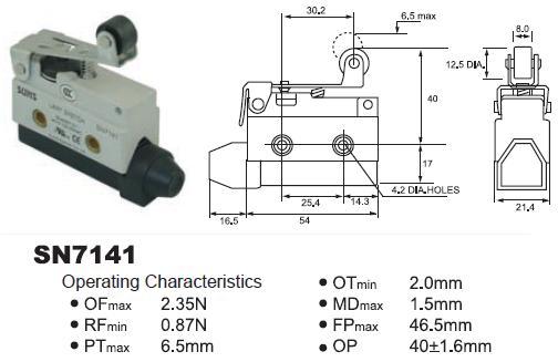 Mini Enclosed Roller Limit Switch, IP67, On-Off