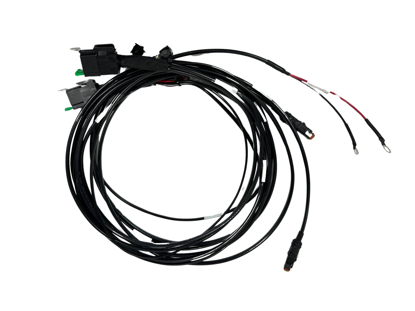 Battery Power Harness, Dual Relay Output, 12awg, 2 Switches