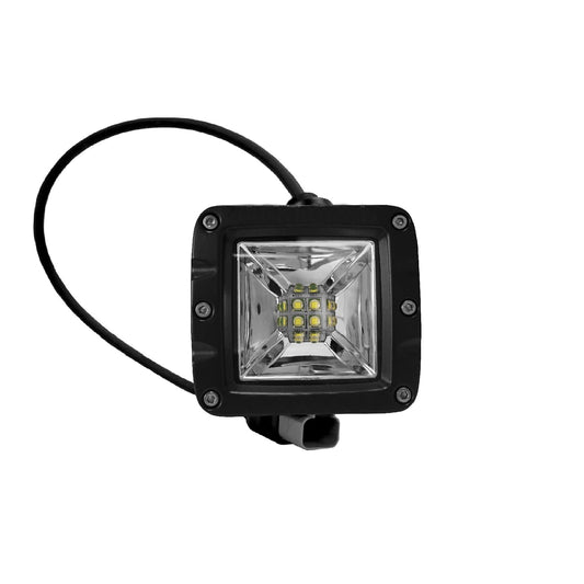 2" Square LED Pod Light, 120 Degree Scene Pattern, IP69k